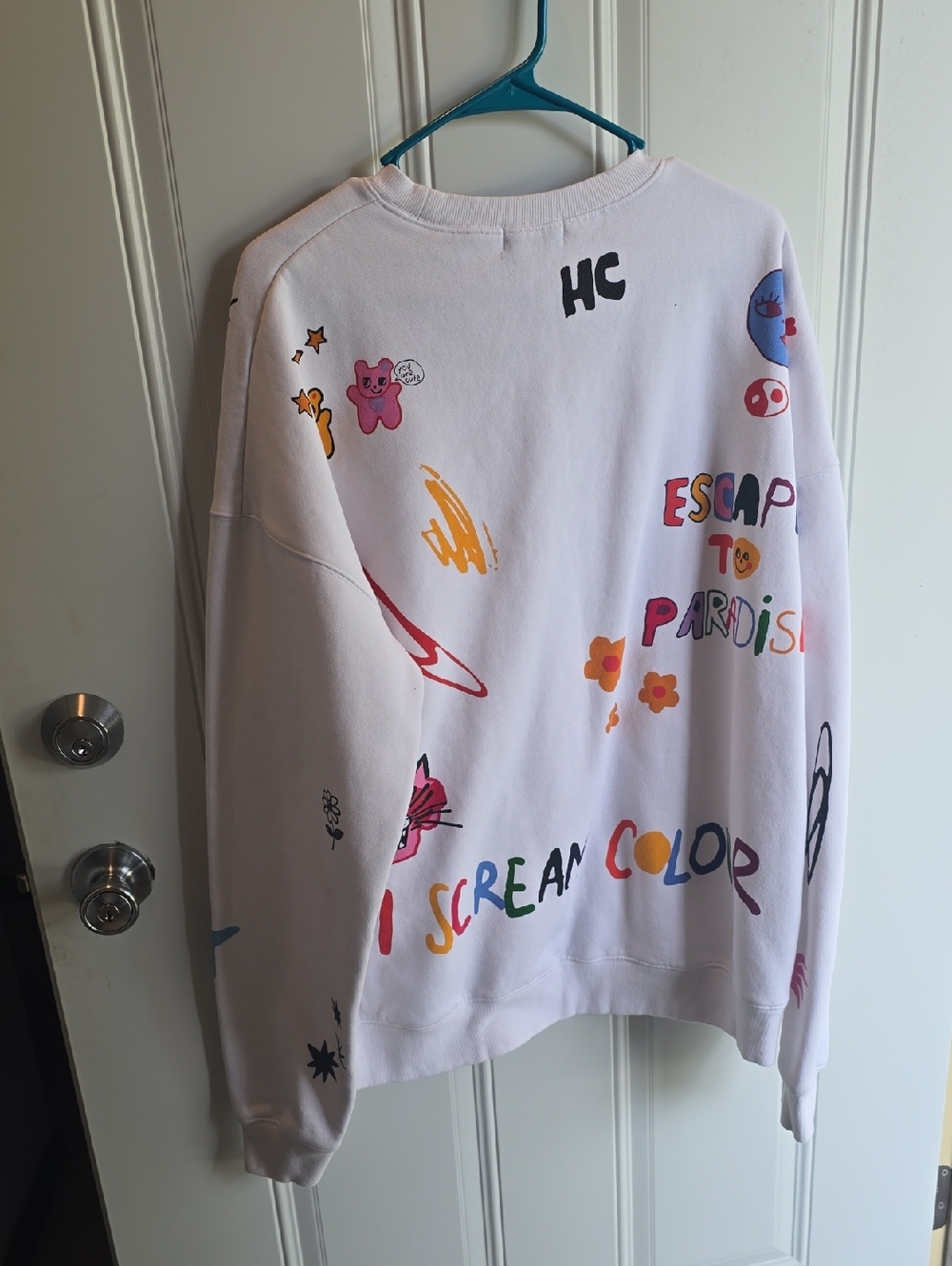 Somebody Loves You White Graphic Sweatshirt & Jogger Set - Picture 3 of 11